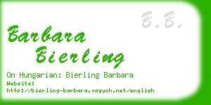 barbara bierling business card